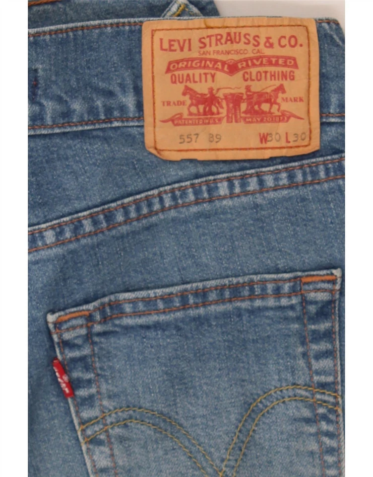 LEVI'S Womens 557 Bootcut Jeans W30 L30 Blue Cotton AD08 - Image 3 of 3