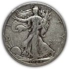 1928-S Walking Liberty Half Dollar Very Fine VF Coin, Rim Bump #26316