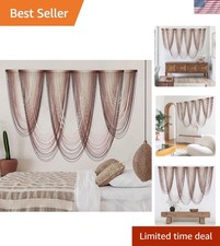 Macrame Wall Hanging Pink Dip-Dyed Large Macrame Wall Decor For Living Room B...