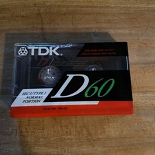 TDK D-60 Audio Cassette Tape - NOS - LOOK 