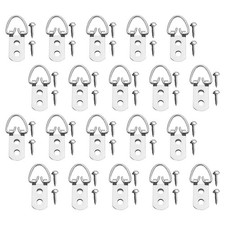 20 Pcs Small Heavy Duty Metal D Ring Picture Frame Hanging Hardware