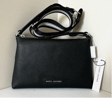 NWT Marc Jacobs Cosmo Crossbody Pebble Leather Black Purse