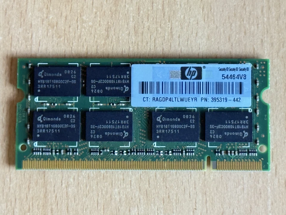 Qimonda HYS64T256020EDL-3S-C2, 2GB PC2-5300 667MHz Laptop SODIMM Memory - Image 3 of 3