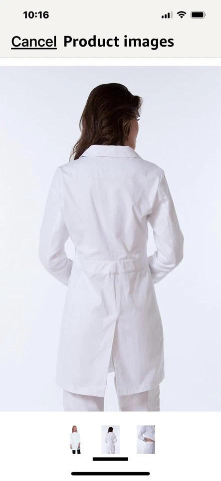 KOI FINE TWILL WOMENS 35 ¾" 4-POCKETS LAB COAT IN WHITE IN ALL SIZES NWT - LG - Image 2 of 4