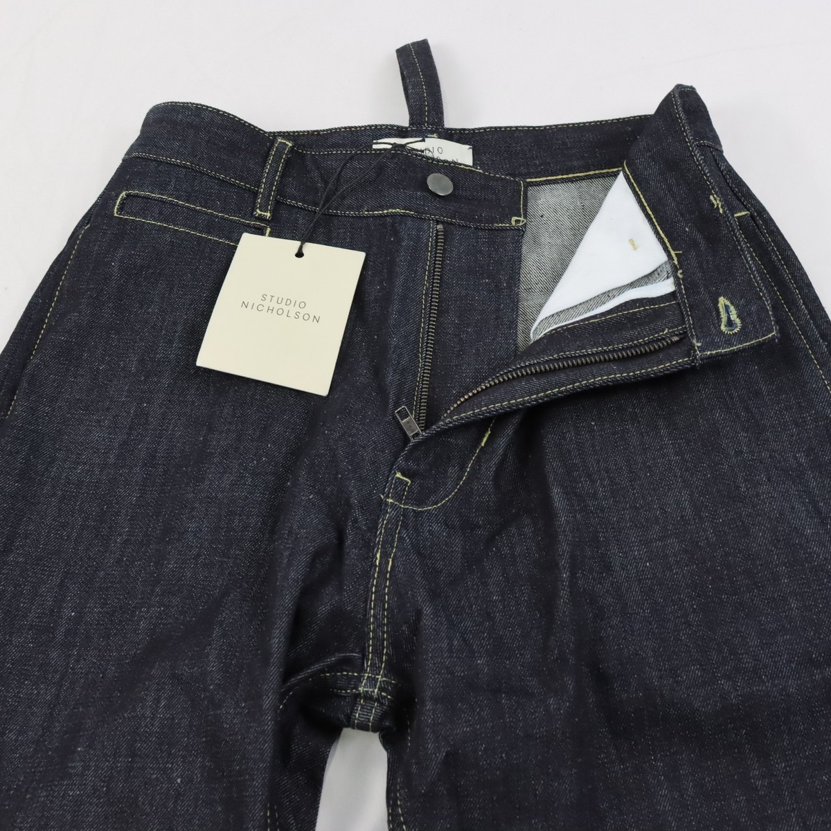 Studio Nicholson Bill Selvedge Denim Narrow Leg Jeans In Indigo 