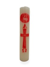 Cirio Pascual Candle Vela Easter Lent Holy Week 8" x 1.5" Alpha Omega Lamb New