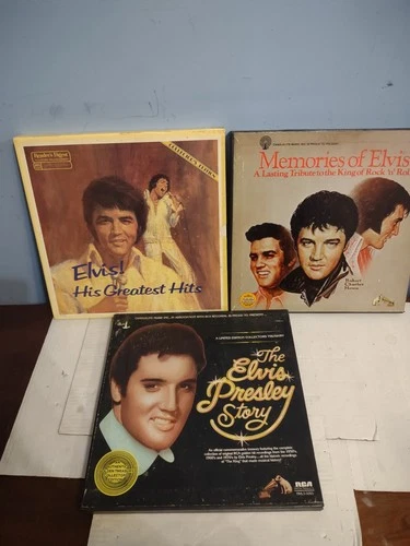 Elvis Presley Vinyl Box Set lot of 3  memories of elvis story greatest hits
