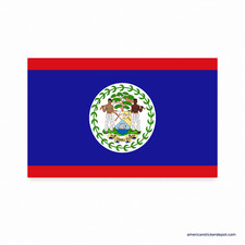 Belize Flag Sticker Decal Car Bumper Truck Motorcycle Vinyl 5x3 USA Made