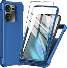 For BLU View 5 Phone Case with Tempered Glass Screen Protector,Slim Soft Silicon