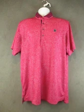 Greyson Polo Shirt Mens Large Pink Lion Golf Performance Stretch Athletic