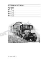 FENDT FAVORIT 711 712 714 716 Vario Traktor Betriebsanleitung