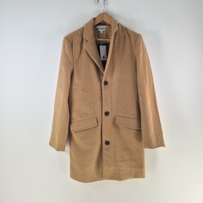 NEW Another Influence mens trench coat size S camel brown wool blend 125251