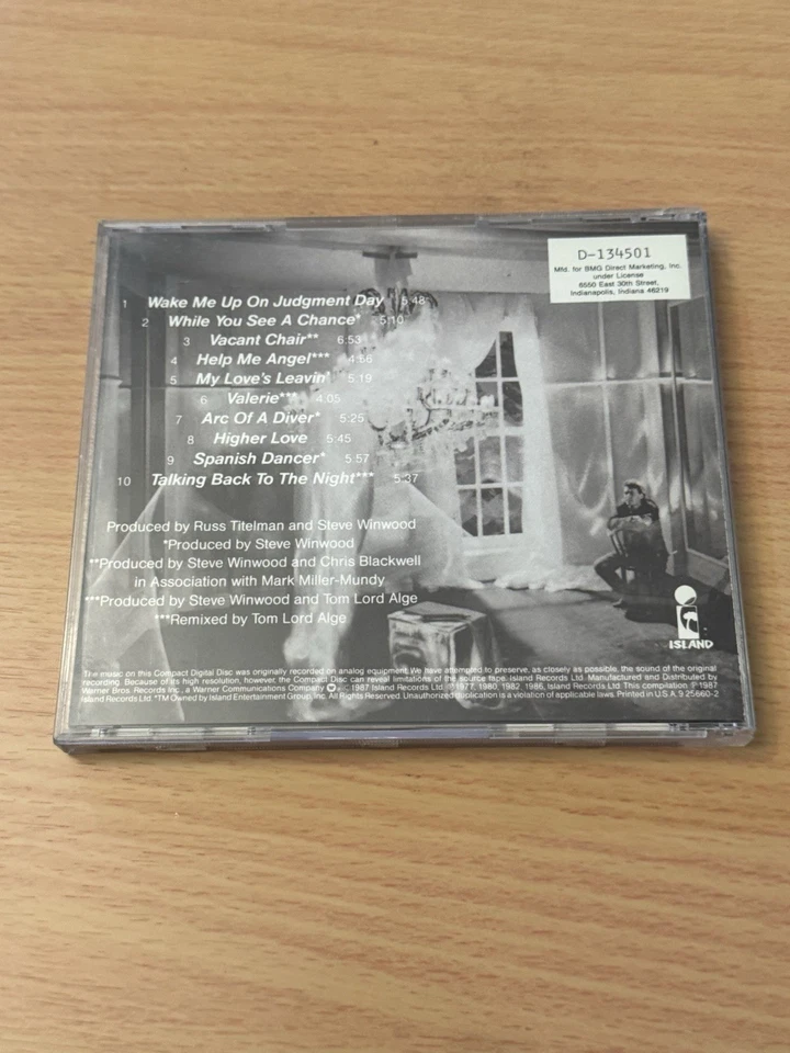 Steve Winwood CD Chronicles Best Of Album Rock Pop Island Records 1987 Comp. - Изображение 2 из 3