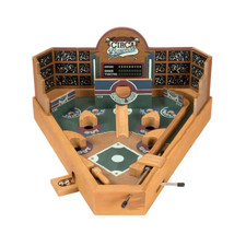 Baseball Pinball Tabletop Skill Game - Classic Miniature Wooden Retro Sports Arc