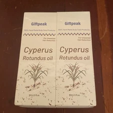 Cyperus Rotundus Oil 2 Pack Giftpeak Hair Reduction 60m 2 fl oz Each Bottle NIB