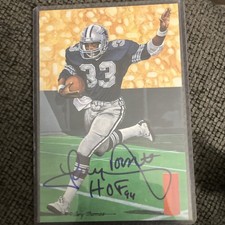 Goal Line Art Tony Dorsett #8 Cowboys Hall of Fame 1994 Autographed