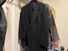 Vintage Pendleton 100 Virgin Wool Black Blazer Sport Coat Size 46