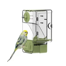 Automatic Bird Feeder, Bird Cage Feeder with Perch Multi-Functional Holder fo...
