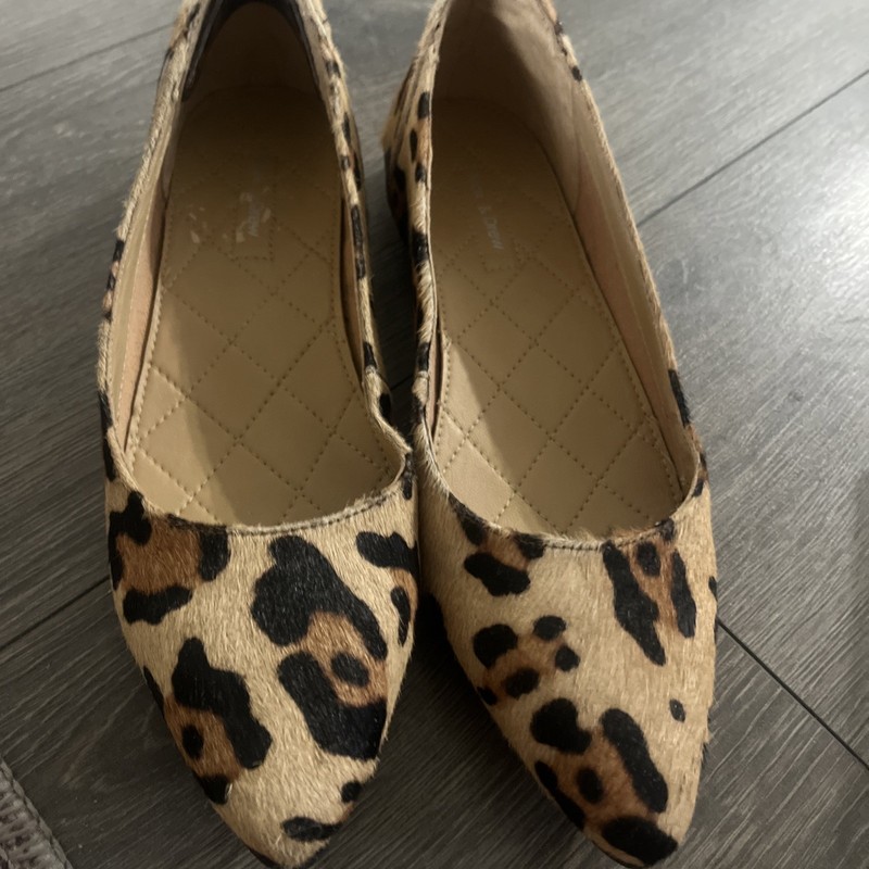 Max and Drew Jaguar Print Mimi Flats Pointed Toe Women's Size 10