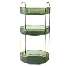 3 Tier Rotating Makeup Organizer 360  Spinning Perfume Cosmetic Storage Tray