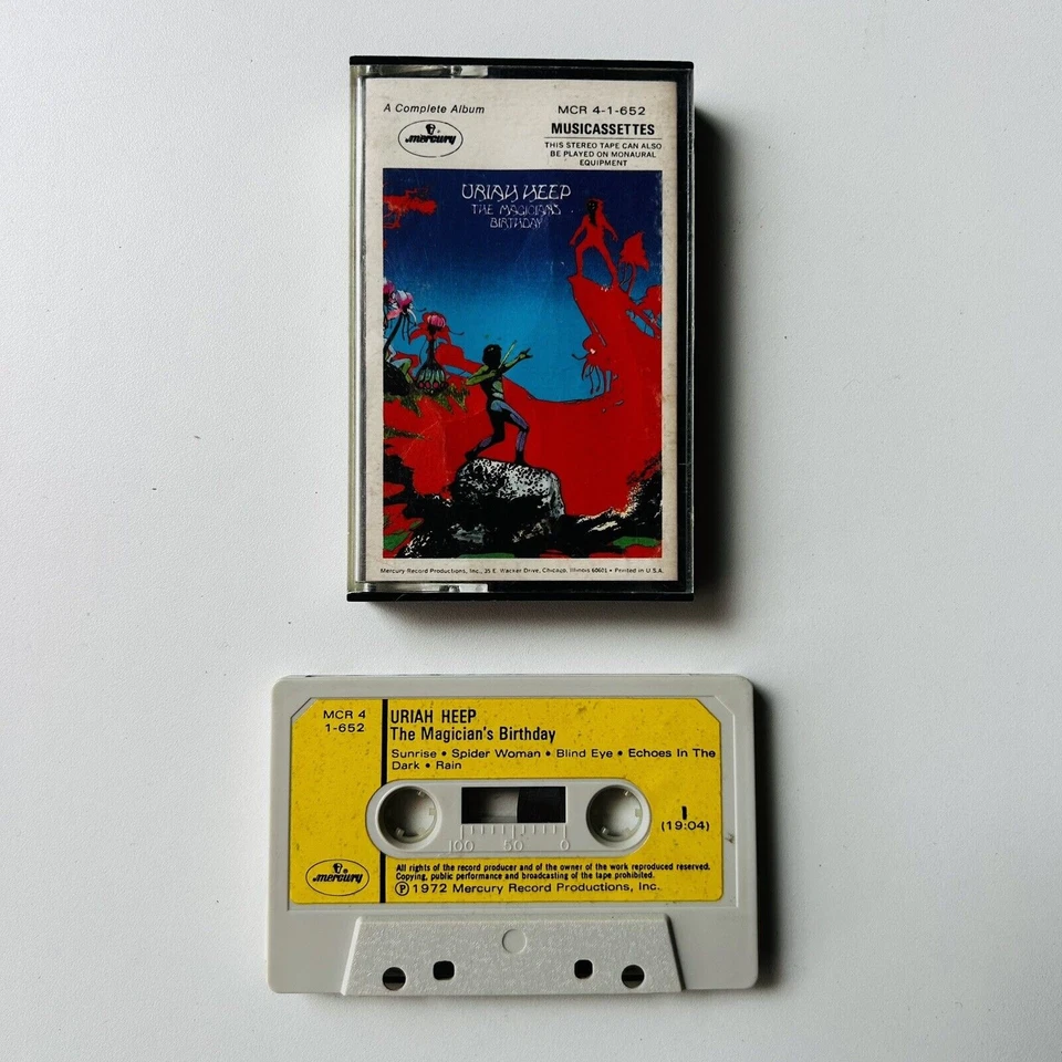 uriah heep magician’s birthday cassette paper label - Image 2 of 4