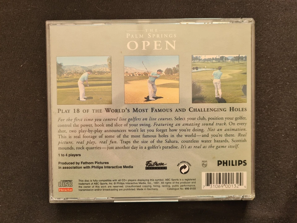 ABC SPORTS PRESENTS THE PALM SPRINGS OPEN Philips CD-I CDI Game COMPLETE ! - Image 2 of 4