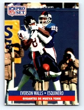 1991 Pro Set Spanish #171 Everson Walls Fresh Break EX-EXMINT