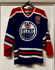 Wayne Gretzky 99 Vintage Hockey CCM Oilers Jersey NHL Blue/Orange Medium