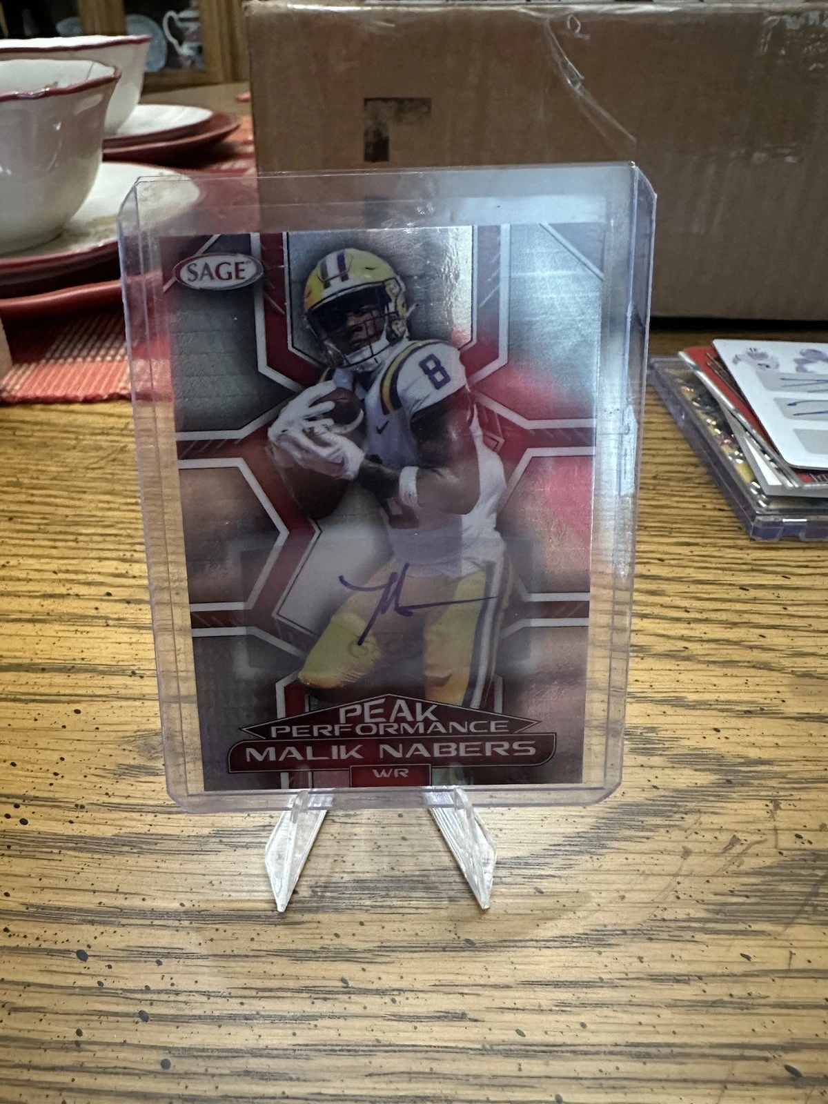 Malik Nabers Sage Peak Performance Autographs #PKAMN Base