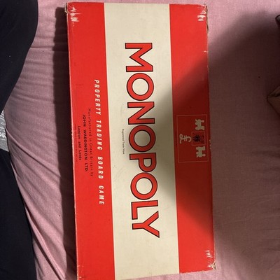 MONOPOLY Vintage 1960 s - 1970 s Board Game - John Waddington With Dice