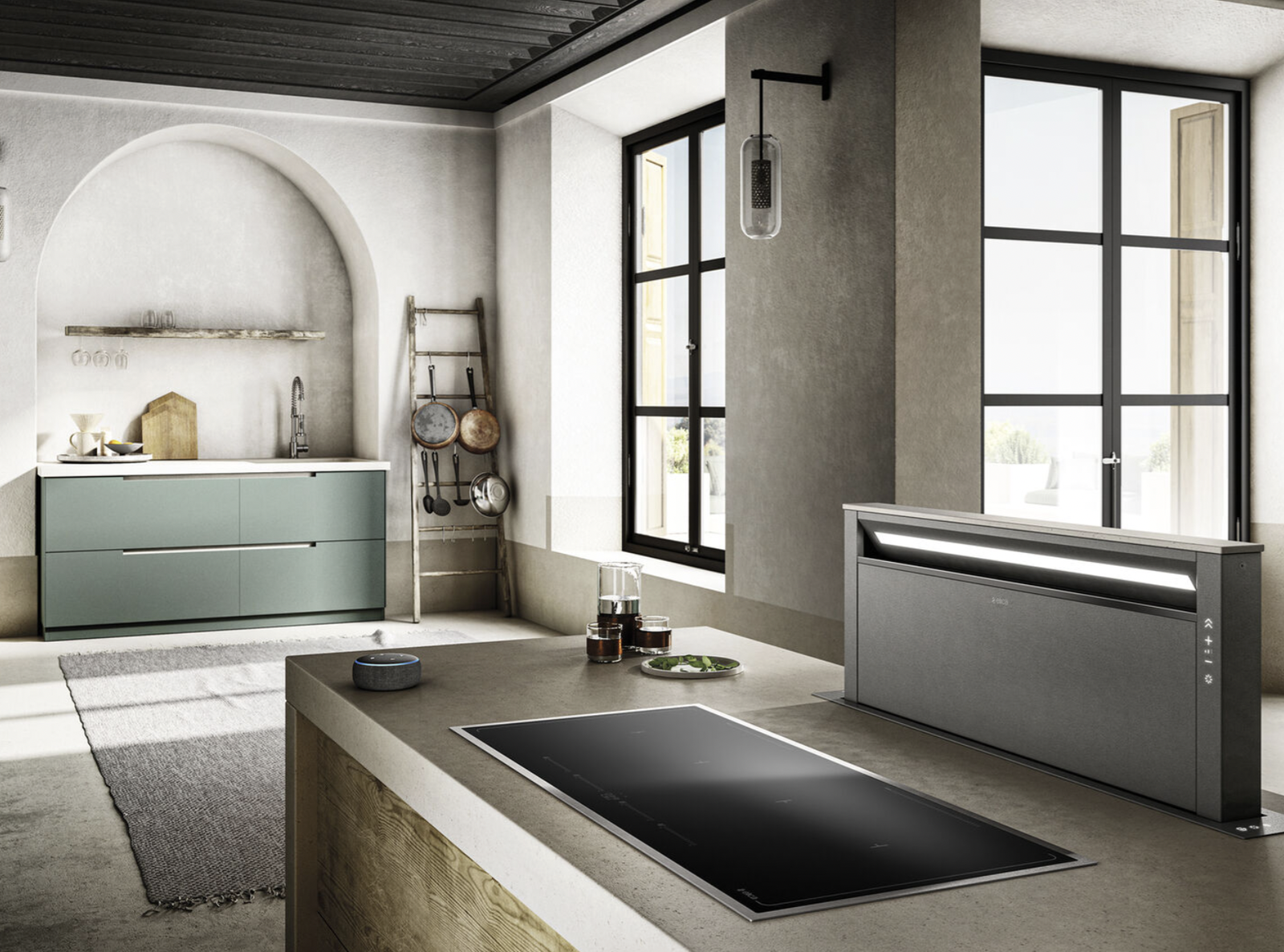 ELICA GETUP CAST IRON/A/90 CAPPA SCOMPARSA ASPIRANTE TOUCH CONTROL EFFETTO GHISA