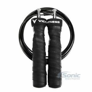 Victor Fitness VFJRABK Heavy duty 10 ft. Skipping Speed Rope/Jump Rope Black - Click1Get2 Price Drop