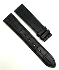 Jaeger LeCoultre 20mm x 18mm Black Leather Watch Strap Band New Authentic OEM