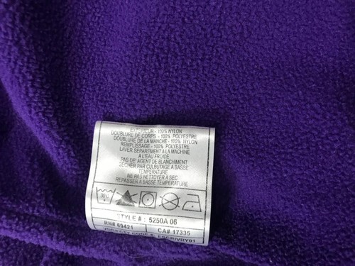 Reebok MINNESOTA VIKINGS Nylon Hooded Fleece Lined JACKET Purple Gold - X Large - Picture 9 of 11
