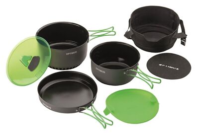 Optimus Terra Camp 4 Kochset   7-teilig, 3,2L Campinggeschirr mit Keramik