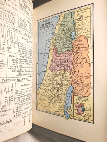 Alte Heilige Bibel selbstaussprechend 1940er National Bible Press Philadelphia schwarz - Bild 22 von 23