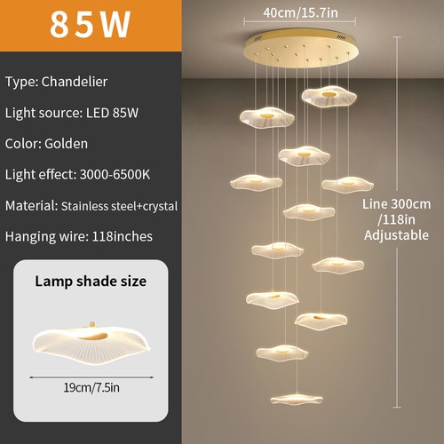 Dimmable Pendant Light Home Lamp Stair Chandelier Lighting LED Bar Ceiling Light - Picture 2 of 7
