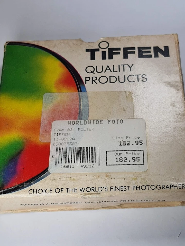 TIFFEN 82mm 82A Blue Light Balancing 82A 82-A 82 A Glass Lens Filter USA (8282A) - Image 2 of 4