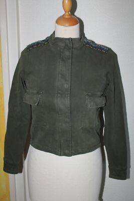Damen Jacke LTB JEANS ZIROSO - Khaki Stickereien - Größe S