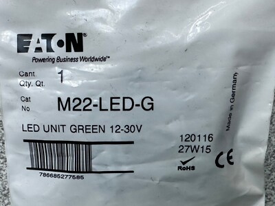 NEW EATON M22-LED-G LED Light Block Green 12-30V AC/DC