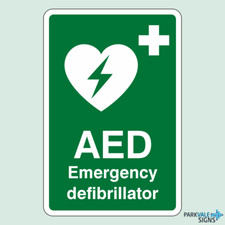 AED Emergency Defibrillator Sign