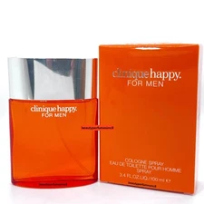 CLINIQUE HAPPY Pour Homme Cologne EDT 3.4 oz 3.3 For Men Spray New in Box
