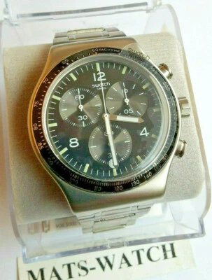 SWATCH+IRONY NEW CHRONO+YVS444GV NIGHT FLIGHT+RARE VARIANT+NEU/NEW - Bild 1 von 2