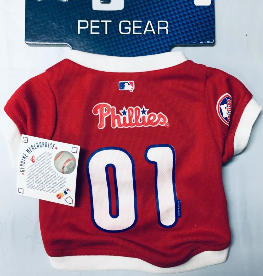 Philadelphia Phillies MLB Pet Dog Jersey LARGE