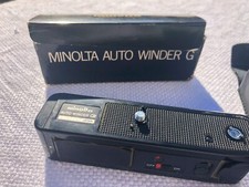 Minolta Auto Winder G Grip Battery Holder w/ Leather Carry Case  Original Box