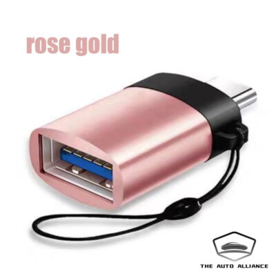 USB-C 3.1 Male to USB 3.0 Female OTG Adapter Data Transfer Converter Rose Gold