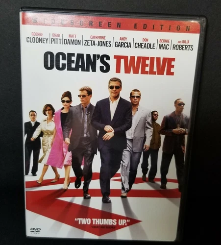 Ocean's Twelve DVD, George Clooney, Brad Pitt, Julia Roberts, Catherine Zeta-Jon