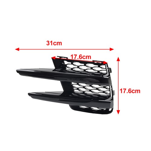 left Black Front Bumper Fog Light Grille For Land Rover Range Rover Velar 17-22 - Picture 11 of 11