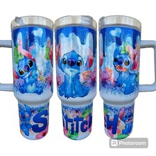 Vaso de puntada de 40 oz con mango de acero inoxidable VASO BRILLANTE ¡¡Ver video!!!