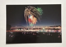 Fireworks over Missouri River Siouxlands Annual Rivercade Celebration Postcard